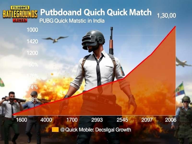 PUBG Mobile Quick Match download statistics in India showing growth over years